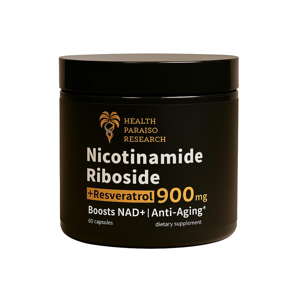 Health Paraiso | Nicotinamide Riboside + Resveratrol 900mg | 80 Cápsulas